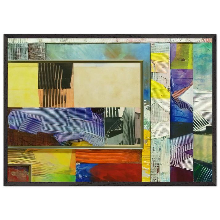 Time Before History - Sam Gilliam 70x100 cm / 28x40 inches Framed Art Print – Black Wooden Frame