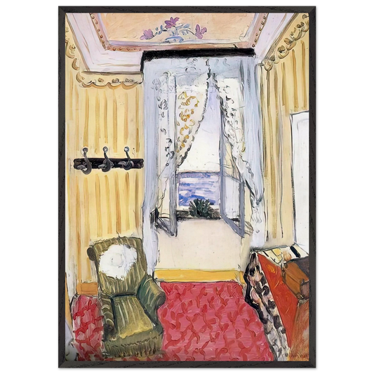 MY ROOM AT THE BEAU RIVAGE 1918 - Henri Matisse 70x100 cm / 28x40 inches Framed Art Print – Black Wooden Frame
