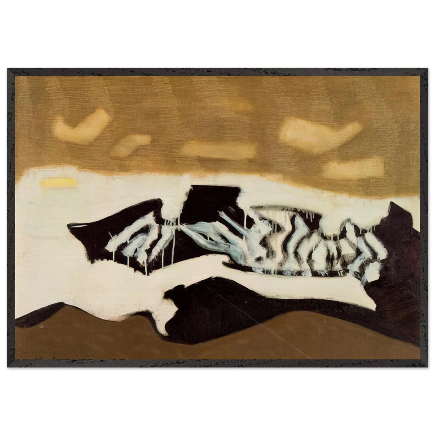 Breaking Sea - 1952 - Milton Avery Framed Art Print – Black Wooden Frame - Default Title - -Framed Art Print