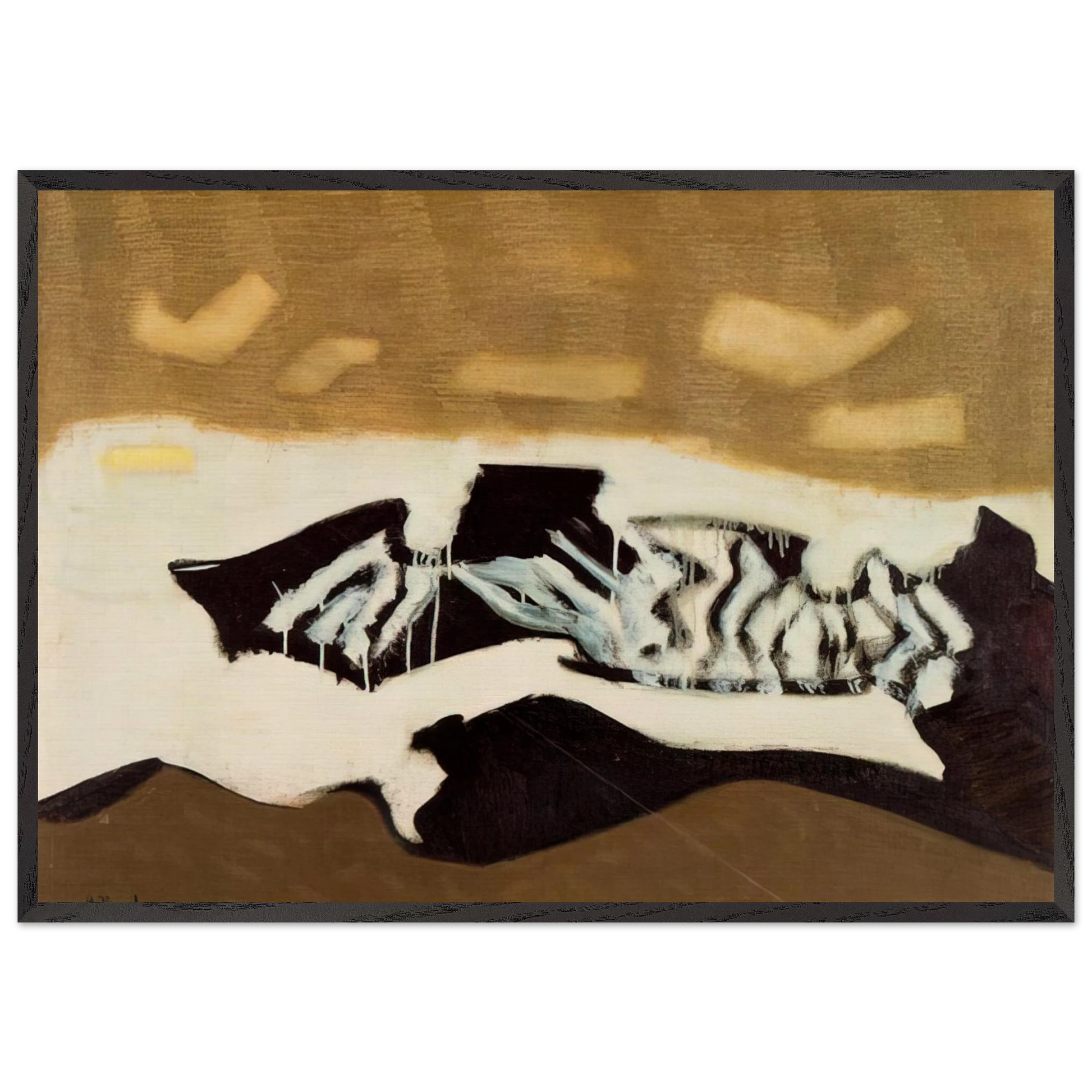 Breaking Sea - 1952 - Milton Avery Framed Art Print – Black Wooden Frame - Default Title - -Framed Art Print