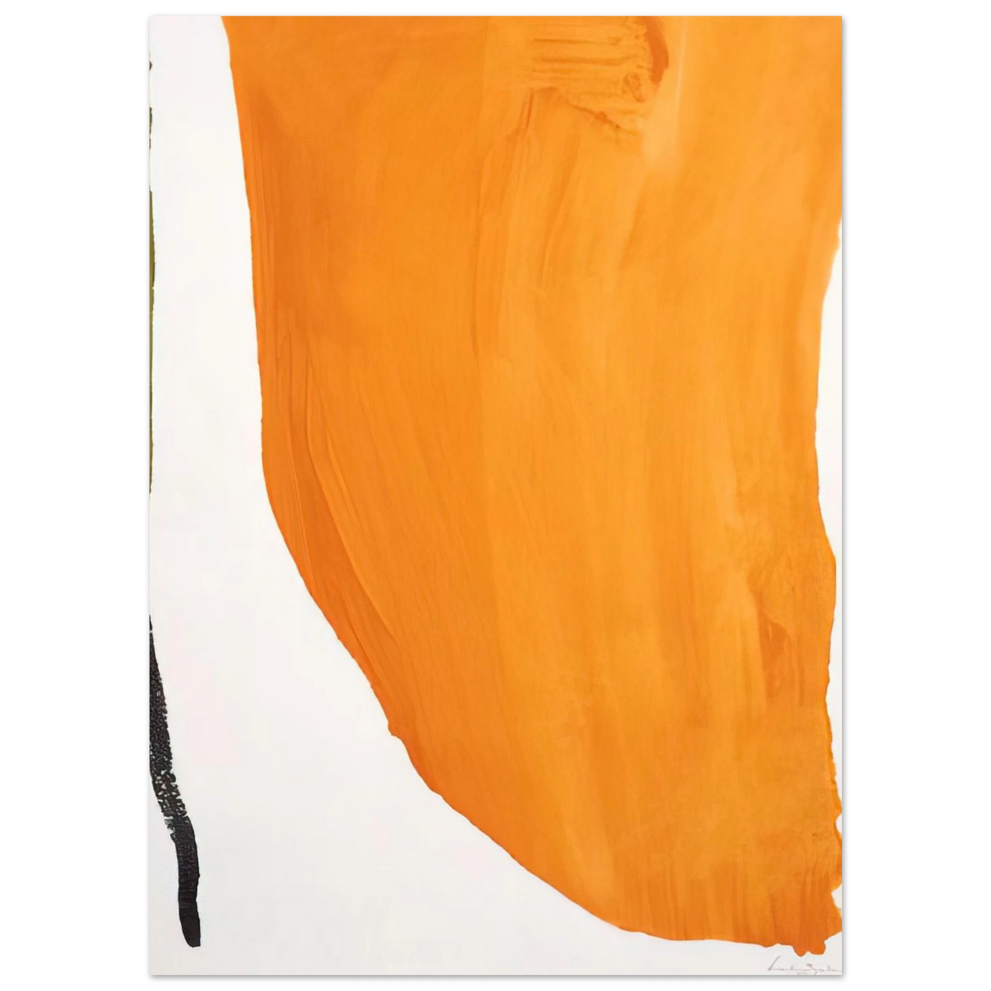 Helen Frankenthaler - Orange Downpour - 1970 Wall art - 30x40 cm / 12x16 inches - Premium Wooden Framed Poster With Fine Art Paper - Wood frame
