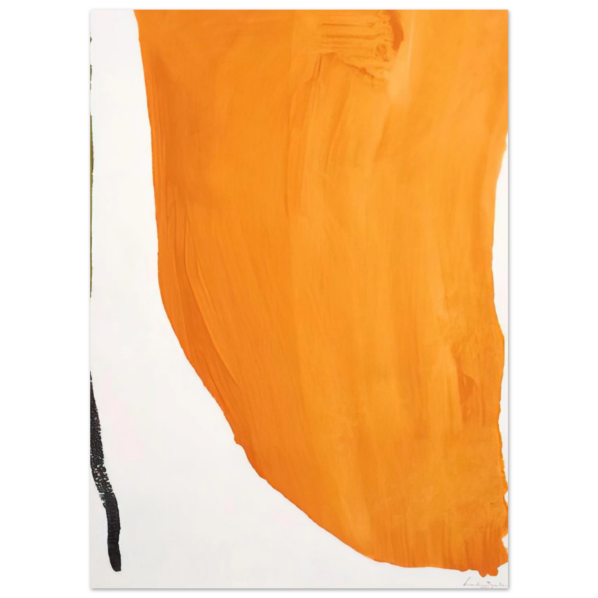 Helen Frankenthaler - Orange Downpour - 1970 Wall art - 30x40 cm / 12x16 inches - Premium Wooden Framed Poster With Fine Art Paper - Wood frame