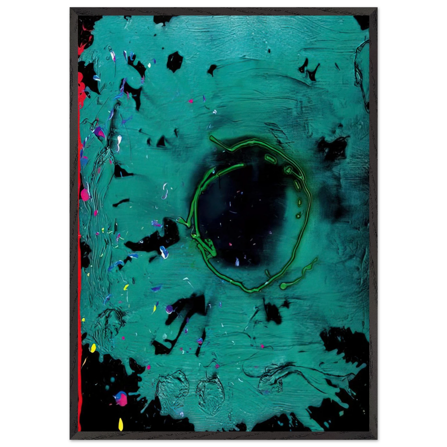 Eyes That Dream - 20308 Clifford Dies - 2008 - John Hoyland Framed Art Print – Black Wooden Frame - Default Title - -Framed Art Print