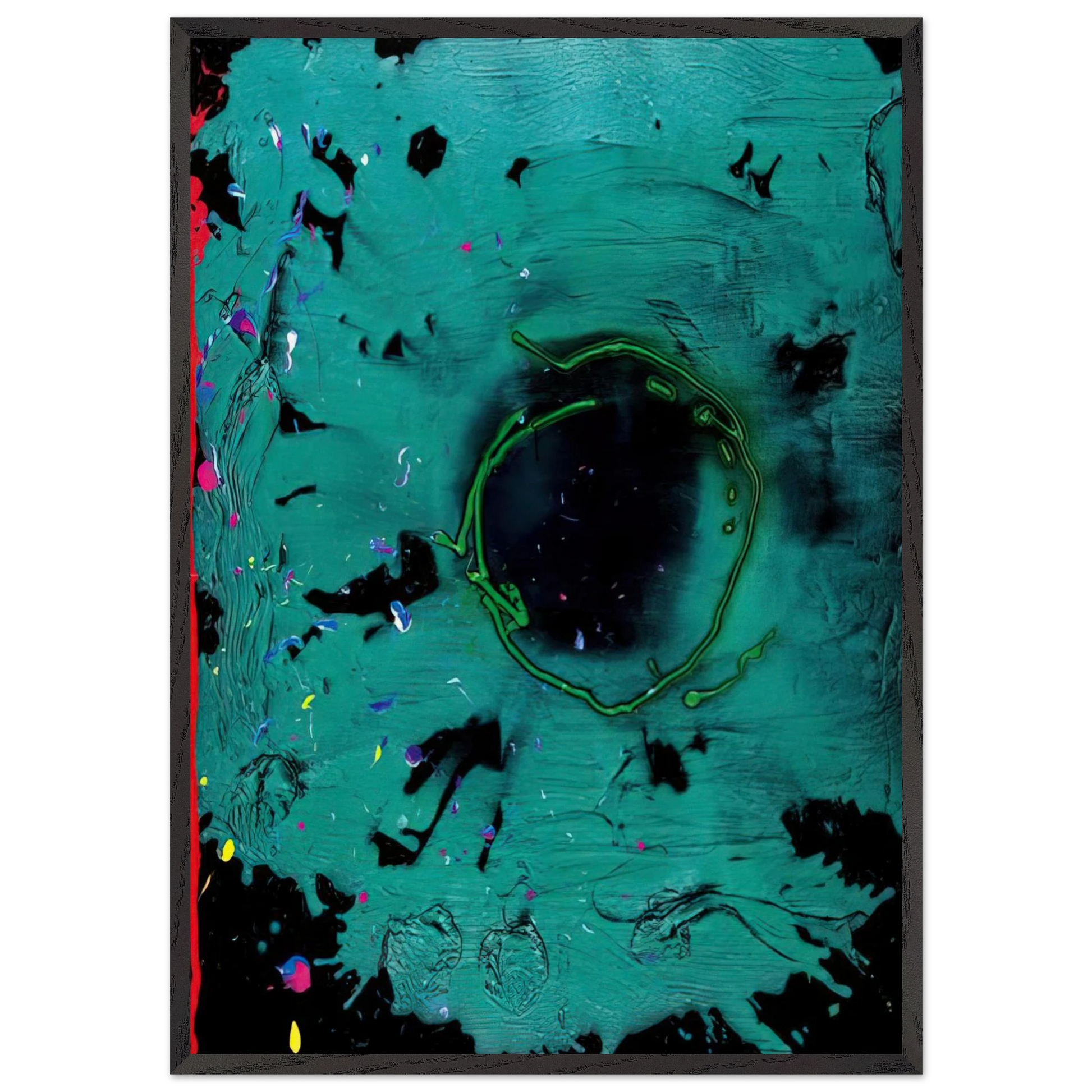 Eyes That Dream - 20308 Clifford Dies - 2008 - John Hoyland Framed Art Print – Black Wooden Frame - Default Title - -Framed Art Print