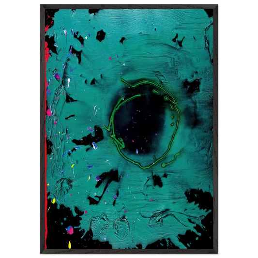 Eyes That Dream - 20308 Clifford Dies - 2008 - John Hoyland Framed Art Print – Black Wooden Frame - Default Title - -Framed Art Print