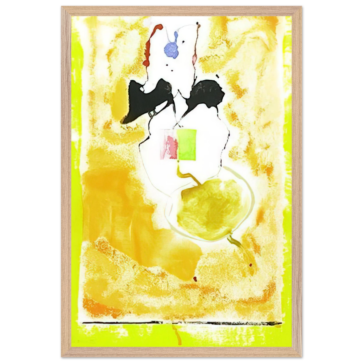 Helen Frankenthaler - Solar Imp - 2001 Wall art - 30x40 cm / 12x16 inches - Premium Wooden Framed Poster With Fine Art Paper - White frame