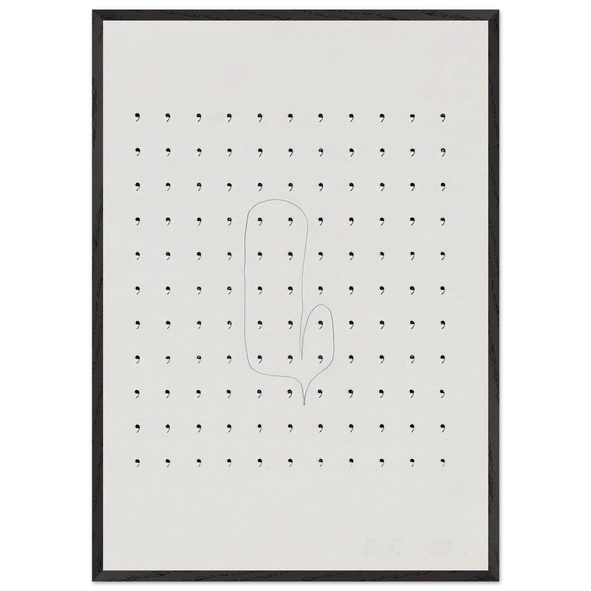 Stupidogramm - 1962 - Dieter Roth Framed Art Print – Black Wooden Frame - Default Title - -Framed Art Print