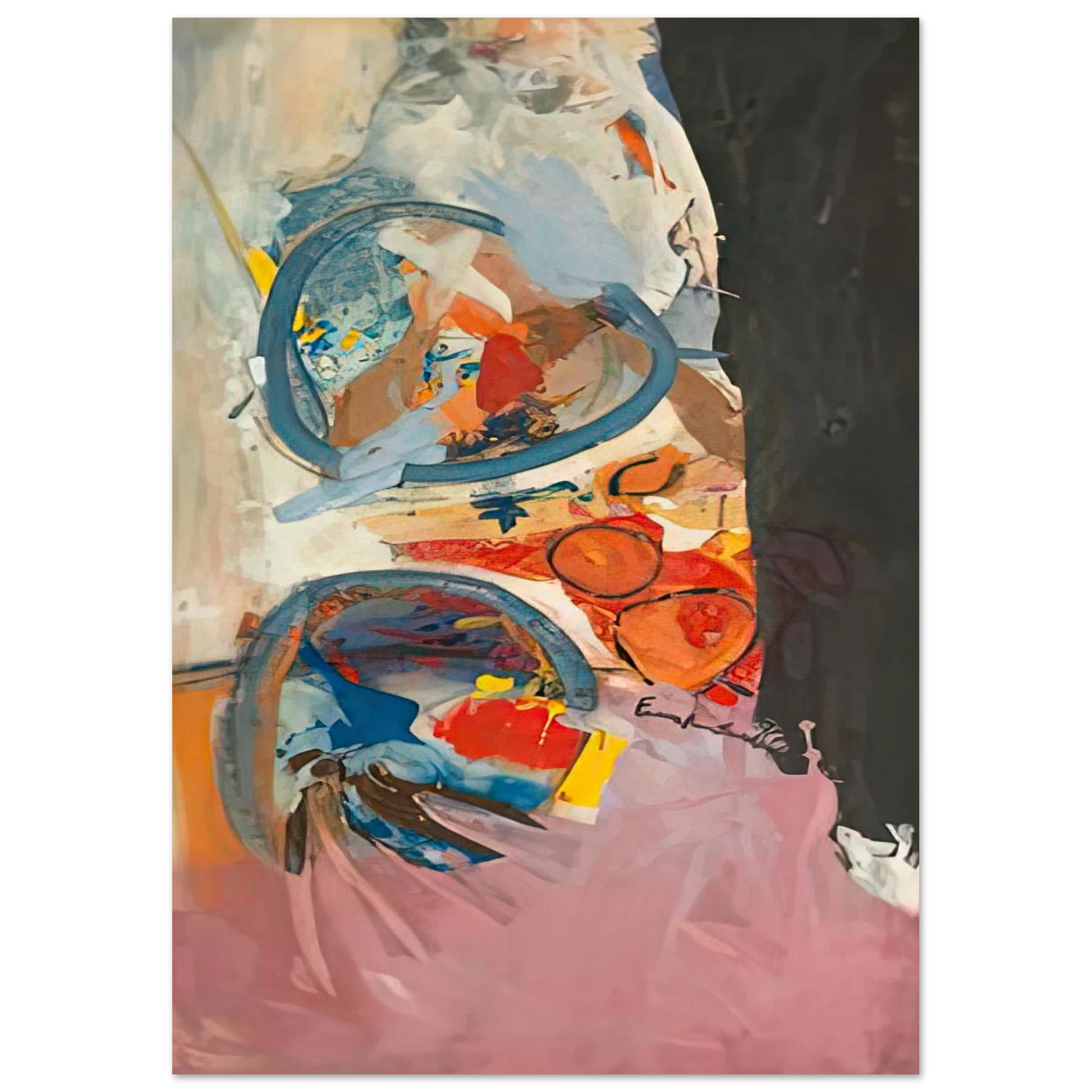 Helen Frankenthaler - Take Off, 1956- Wall Art - 30x40 cm / 12x16 inches - Premium Wooden Framed Poster With Fine Art Paper - White frame