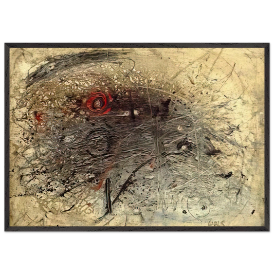 Untitled 6 - Tachisme - Wols Framed Art Print – Black Wooden Frame - Default Title - -Framed Art Print