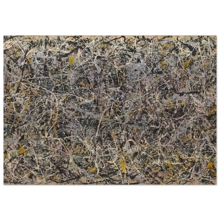NUMBER 1 - Jackson Pollock Brushed Aluminum Print - 70x100 cm / 28x40 inches | Jackson Pollock Aluminum Print | Jackson Pollock Prints