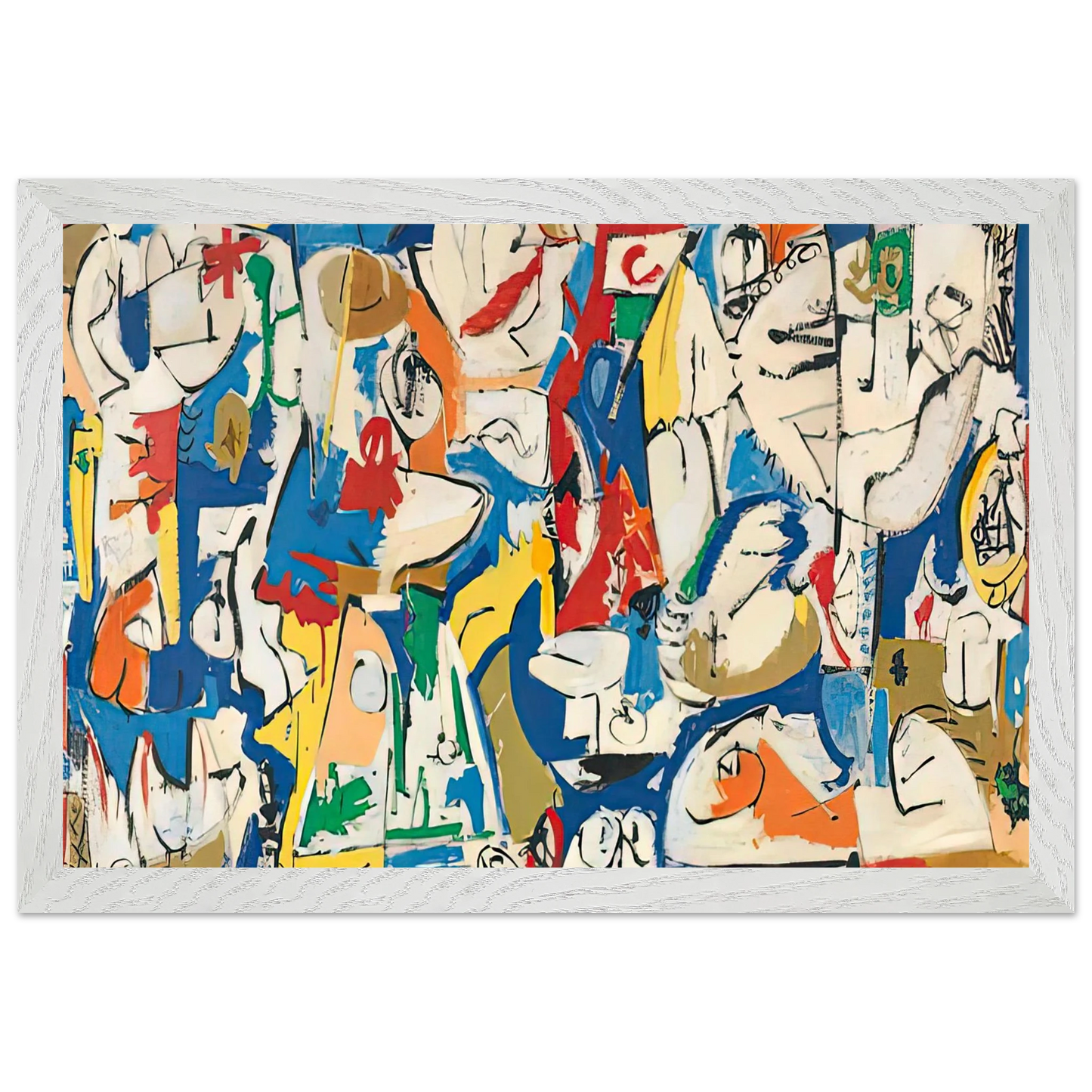 Helen Frankenthaler - The Jugglers, 1951- Wall Art - 21x29.7 cm / 8x12" - Premium Wooden Framed Poster With Fine Art Paper - Black frame