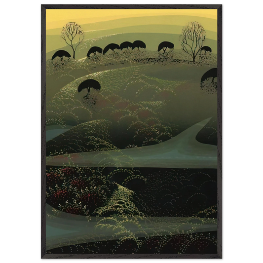 California Miniature - Eyvind Earle Framed Art Print – Black Wooden Frame - Default Title - -Framed Art Print