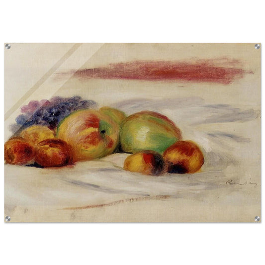 Apples and Grapes - Pierre-Auguste Renoir Acrylic Print - 70x100 cm / 28x40″ inches