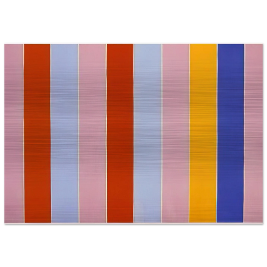 Peeping Wall - 1960 - Gene Davis Brushed Aluminum Print - 70x100 cm / 28x40 inches | Gene Davis Aluminum Print | Gene Davis Prints