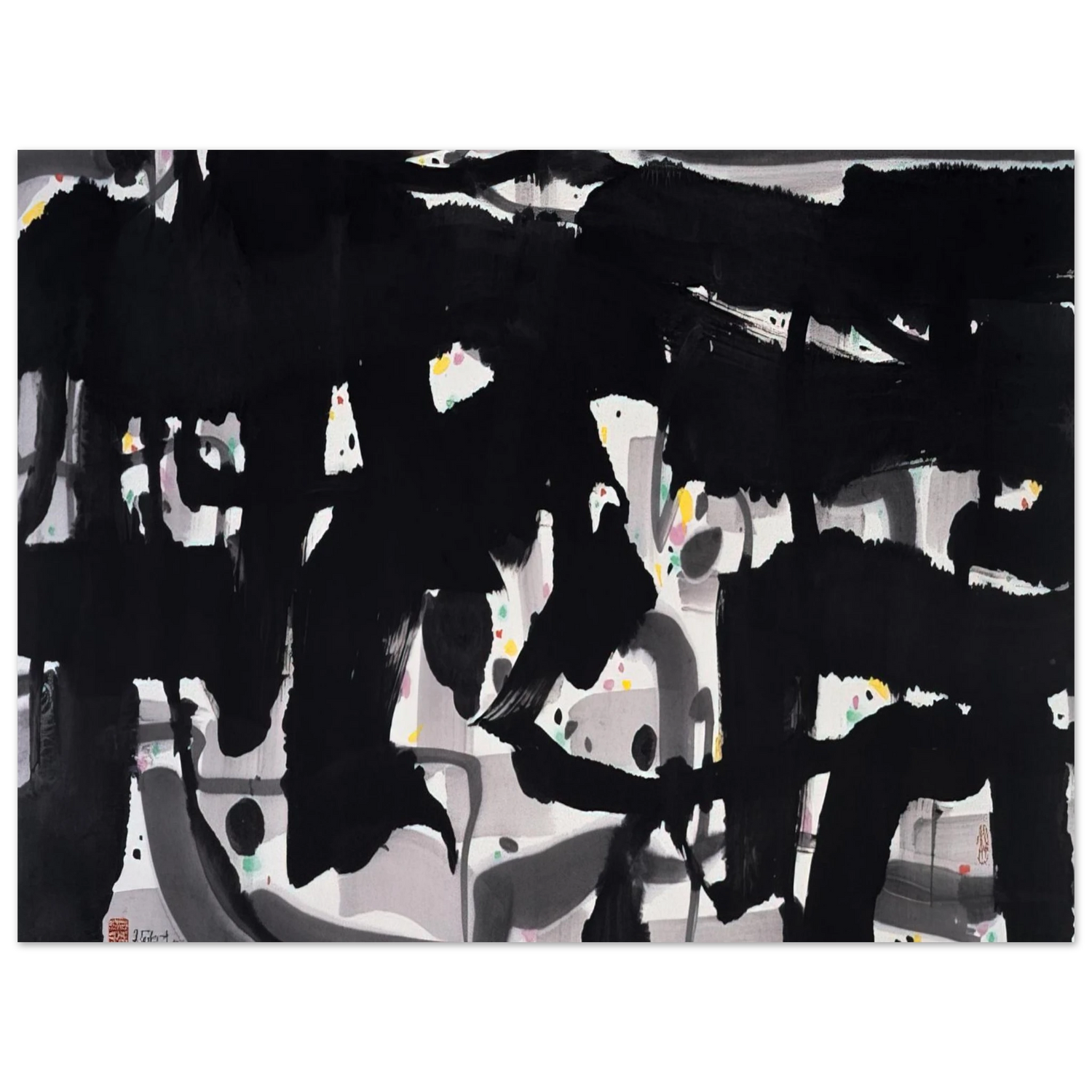 Wu Guanzhong - Alienation - 1992  75x100 cm / 30x40inches Fine Art Poster