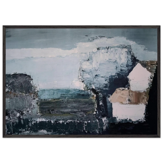Paysage mediterraneen - 1953 - Nicolas de Stael Framed Art Print – Black Wooden Frame - Default Title - -Framed Art Print