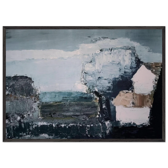 Paysage mediterraneen - 1953 - Nicolas de Stael 70x100 cm / 28x40 inches Framed Art Print – Black Wooden Frame