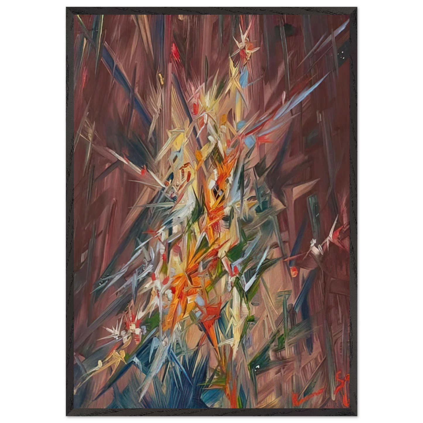 Untitled - 1968 N7 - Konrad Zuse Framed Art Print – Black Wooden Frame - Default Title - -Framed Art Print