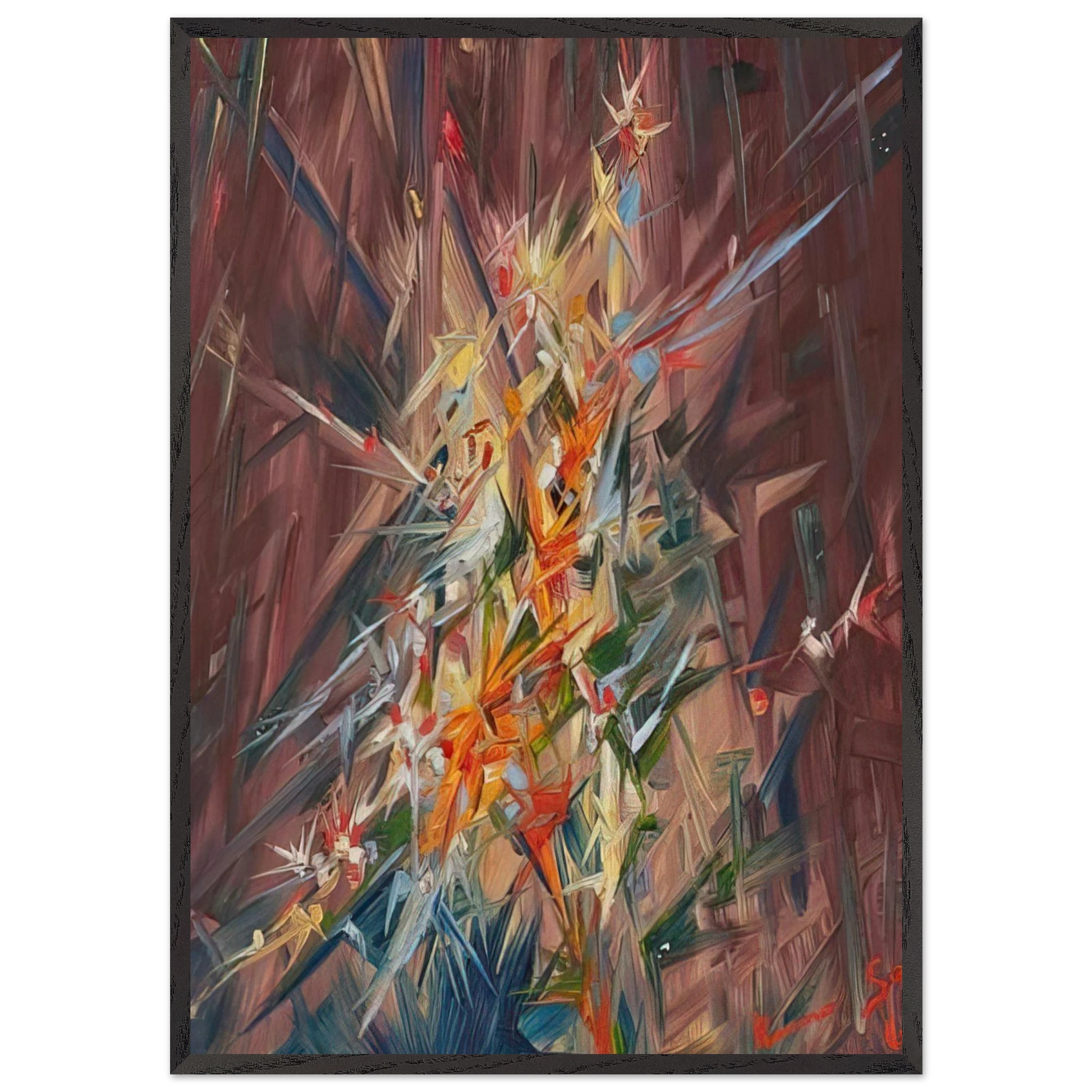 Untitled - 1968 N7 - Konrad Zuse Framed Art Print – Black Wooden Frame - Default Title - -Framed Art Print