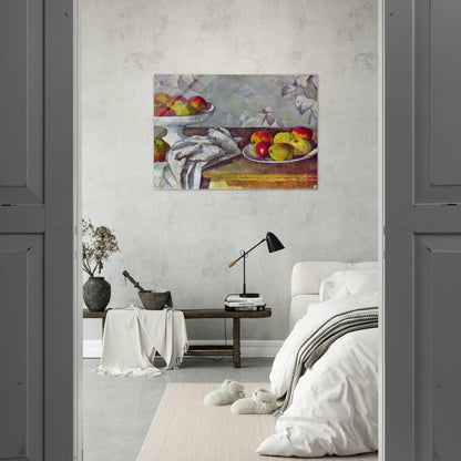 Still life with apples and fruit bowl - Paul Cézanne Acrylic Print - 70x100 cm / 28x40″ inches