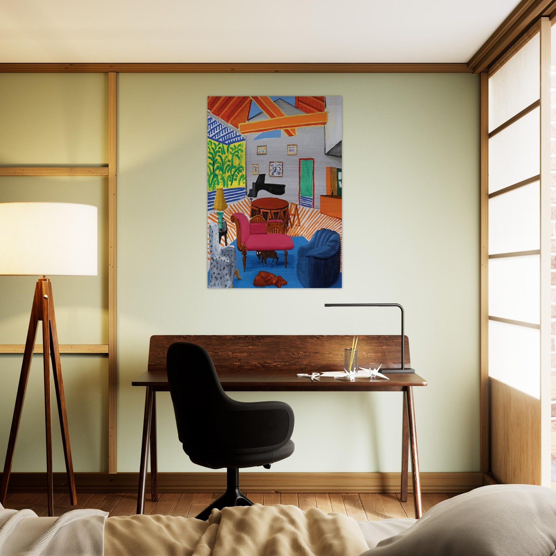 David Hockney - David Hockney Brushed Aluminum Print - 70x100 cm / 28x40 inches | David Hockney Aluminum Print | David Hockney Prints