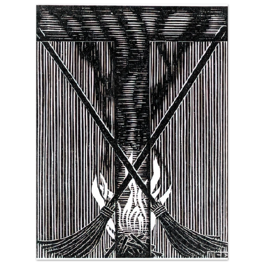 MC Escher - INITIAL T Wall Art - 21x29.7 cm / 8x12" - Fine Art Poster - -