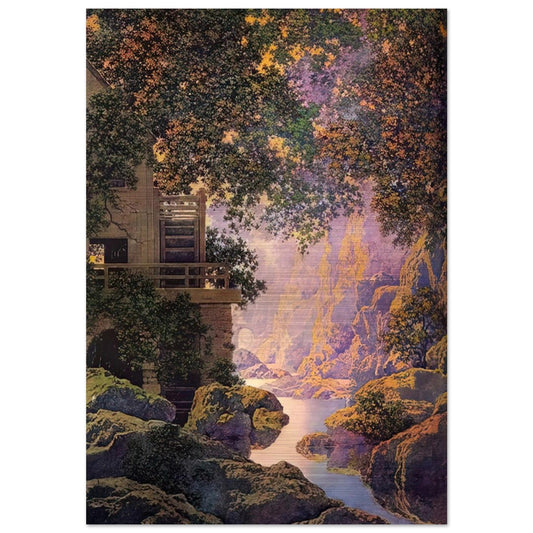 The Old Glen Mill Large - Maxfield Parrish Brushed Aluminum Print - 70x100 cm / 28x40 inches | Maxfield Parrish Aluminum Print | Maxfield Parrish Prints
