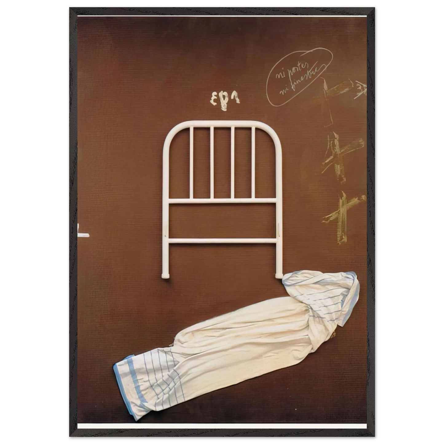 NO DOORS OR WINDOWS 1993 - Antoni Tapies Framed Art Print – Black Wooden Frame - Default Title - -Framed Art Print