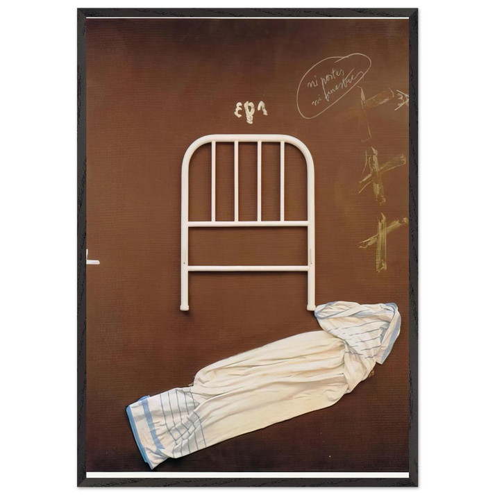 NO DOORS OR WINDOWS 1993 - Antoni Tapies 70x100 cm / 28x40 inches Framed Art Print – Black Wooden Frame