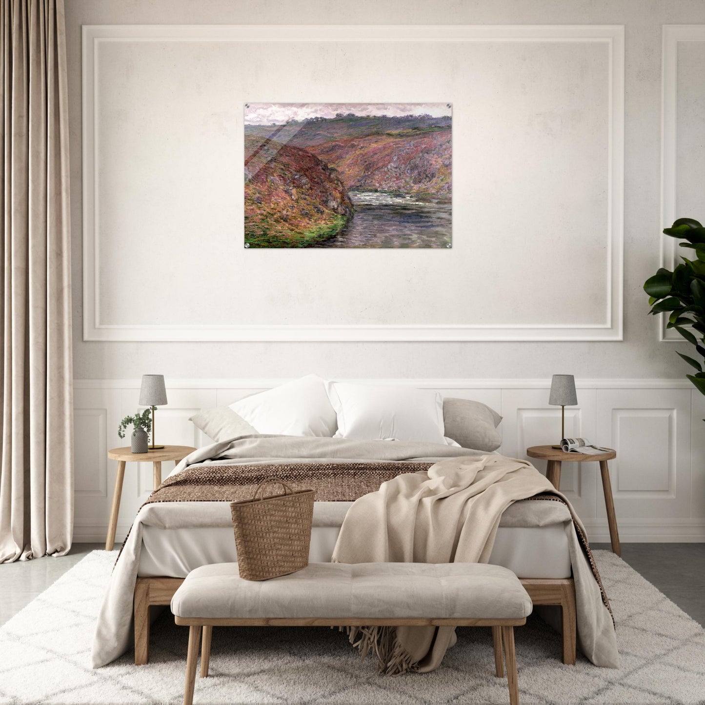 Valley of the Creuse Grey Day - claude monet Acrylic Print - 70x100 cm / 28x40″ inches