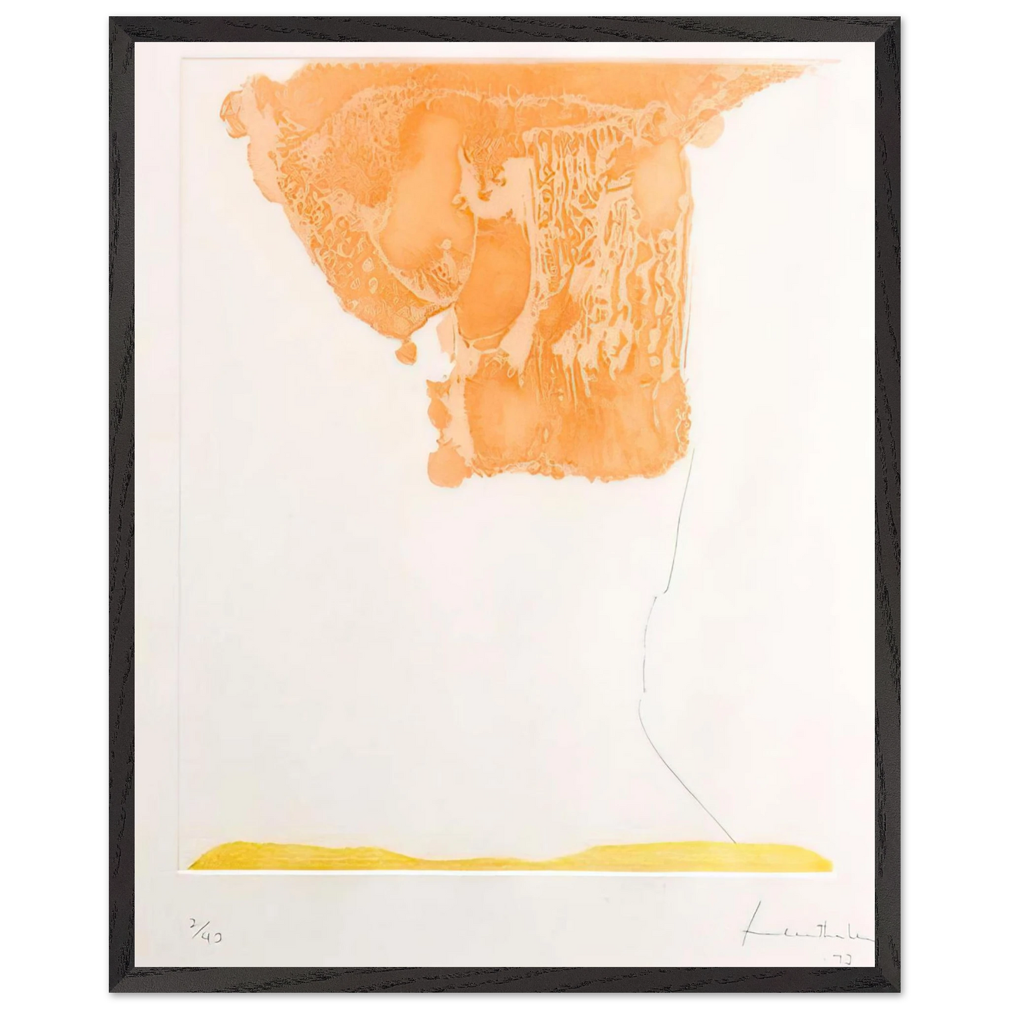 Helen Frankenthaler - Pranzo Italiano - 1973 Wall art - 20x25 cm / 8x10 inches - Premium Wooden Framed Poster With Fine Art Paper - Black frame