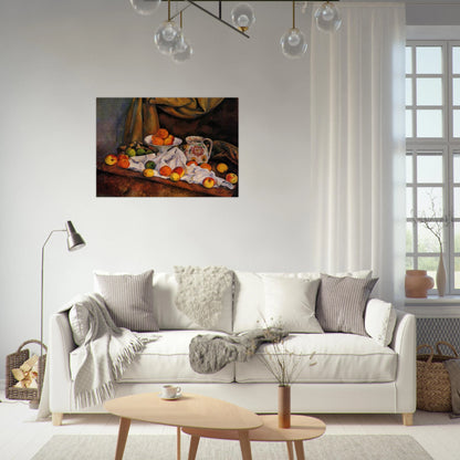 Fruit Bowl, Pitcher and Fruit - Paul Cézanne Brushed Aluminum Print - 70x100 cm / 28x40 inches | Paul Cézanne Aluminum Print | Paul Cézanne Prints