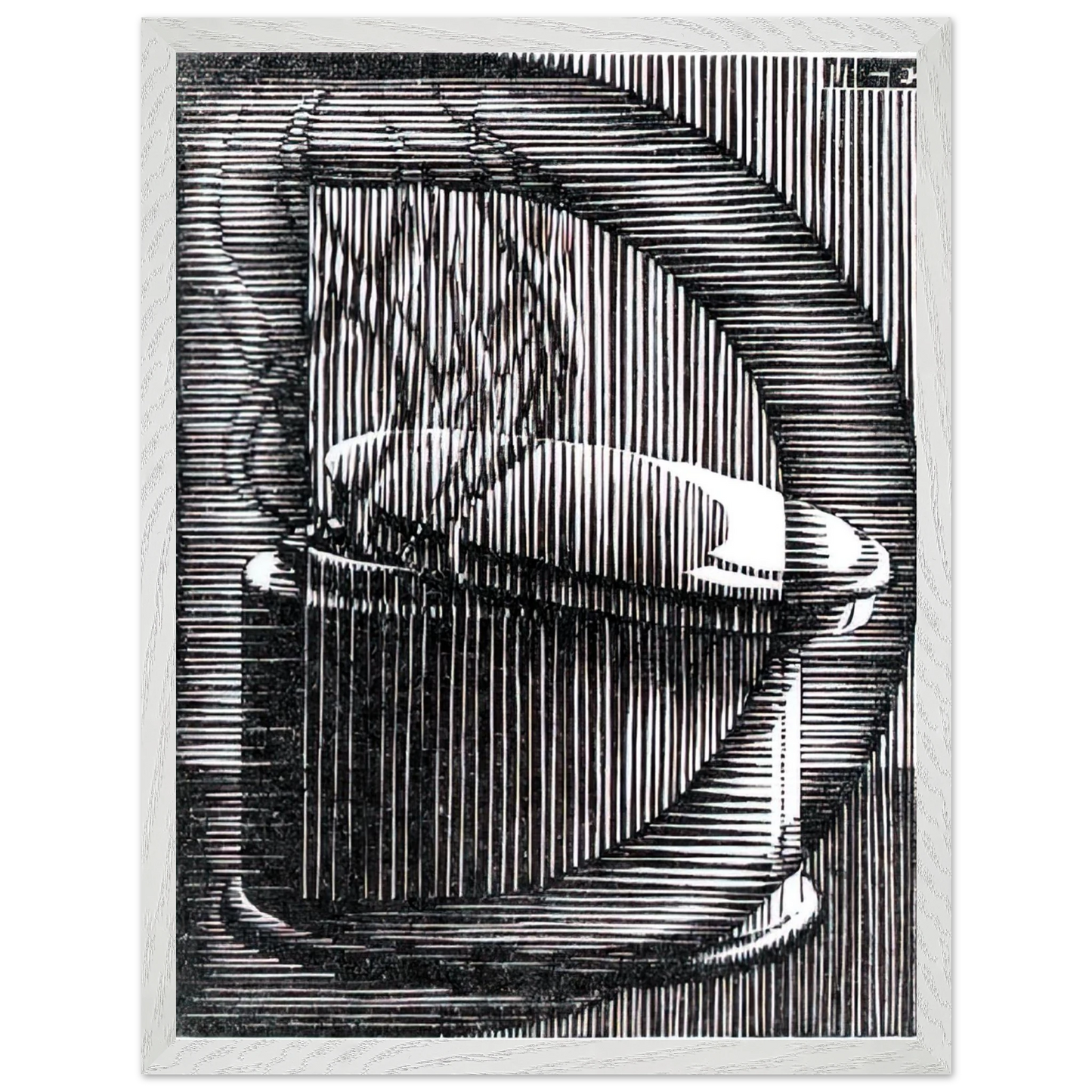 MC Escher - INITIAL D Wall Art - 60x80 cm / 24x32 inches - Fine Art Poster - -