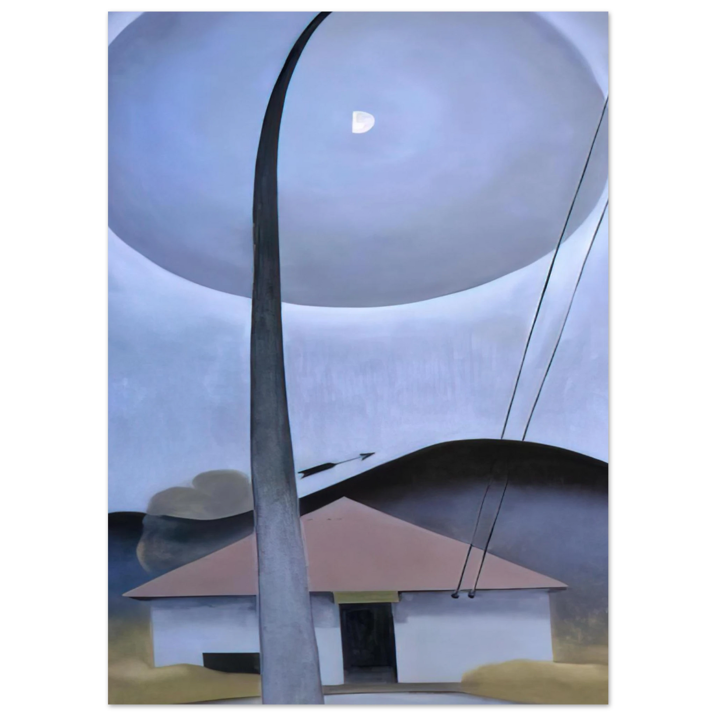 Georgia O'Keeffe - Little House with Flagpole Fine Art Poster - 75x100 cm / 30x40 inches