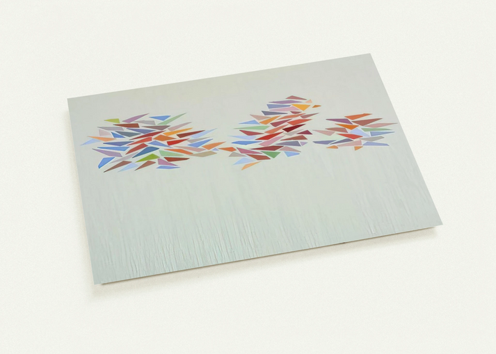 Bright Colors on Pale Green - 1976 By Robert Goodnough Pack of 10 Post Cards | Robert Goodnough Post Cards | A6 (10.5 x 14.8 cm) - 4.1 x 5.8 inches