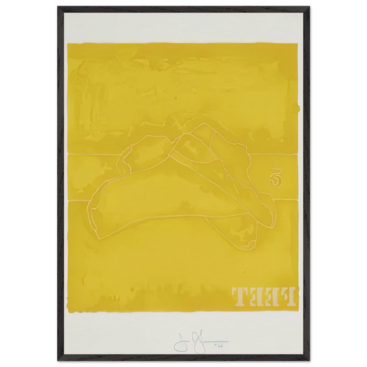 FEET 1974 - Jasper Johns Framed Art Print – Black Wooden Frame - Default Title - -Framed Art Print