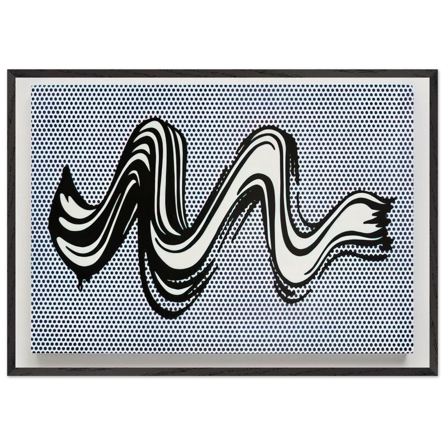 BRUSHSTROKE 1965 - Roy Lichtenstein Framed Art Print – Black Wooden Frame - Default Title - -Framed Art Print