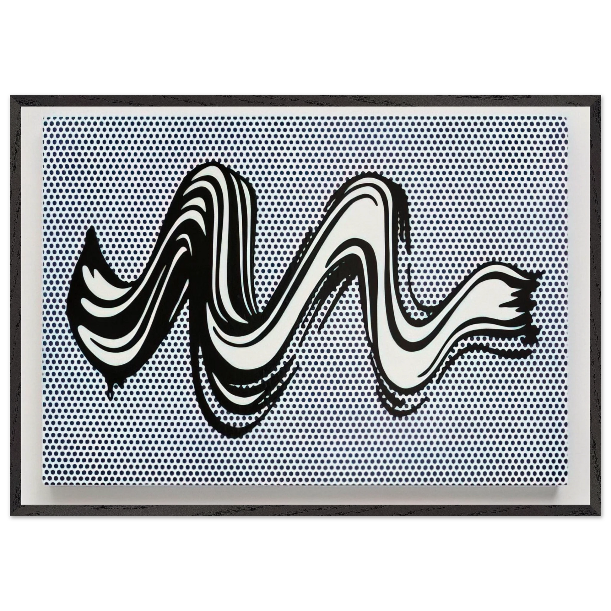 BRUSHSTROKE 1965 - Roy Lichtenstein Framed Art Print – Black Wooden Frame - Default Title - -Framed Art Print