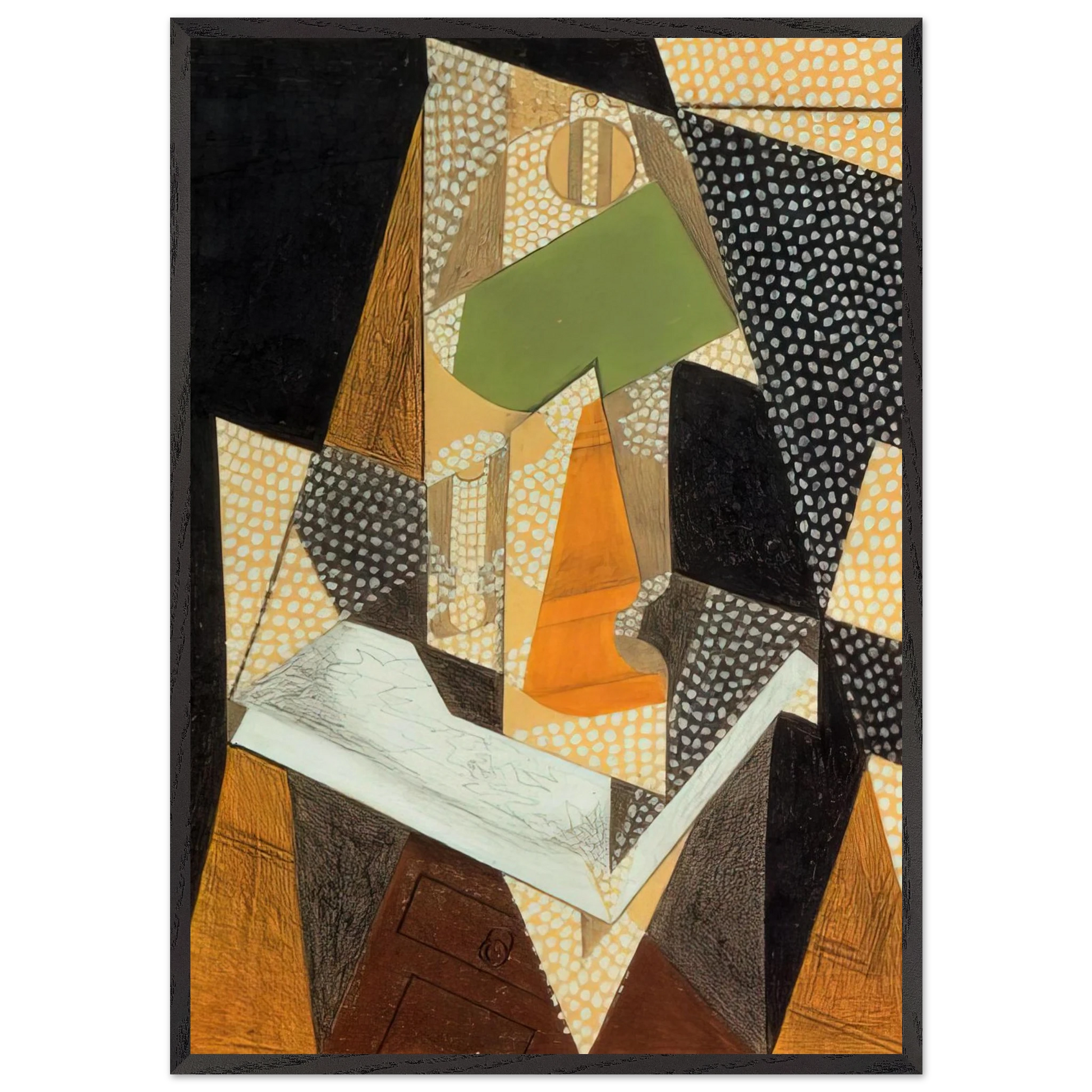LAMP 1916 - Juan Gris Framed Art Print – Black Wooden Frame - Default Title - -Framed Art Print