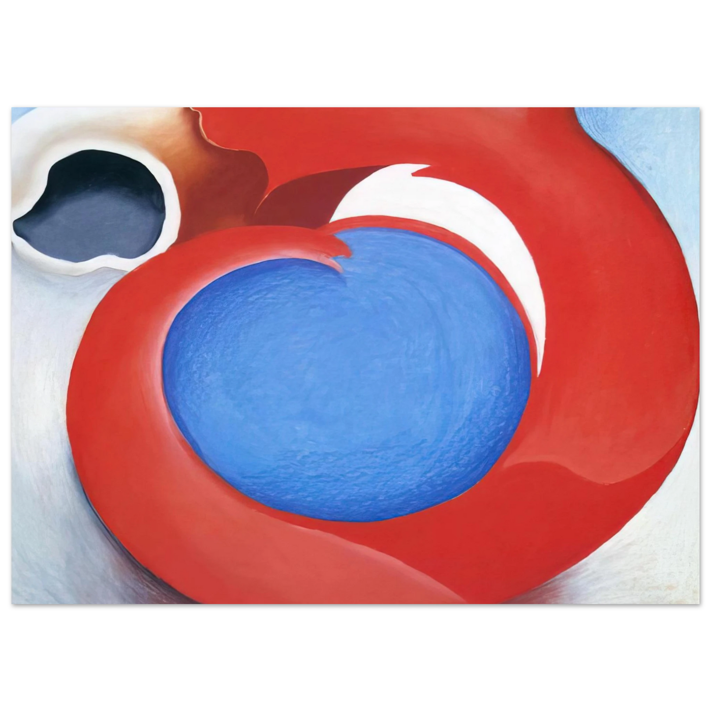 Georgia O'Keeffe - Goat's Horn With Red Fine Art Poster - 75x100 cm / 30x40 inches