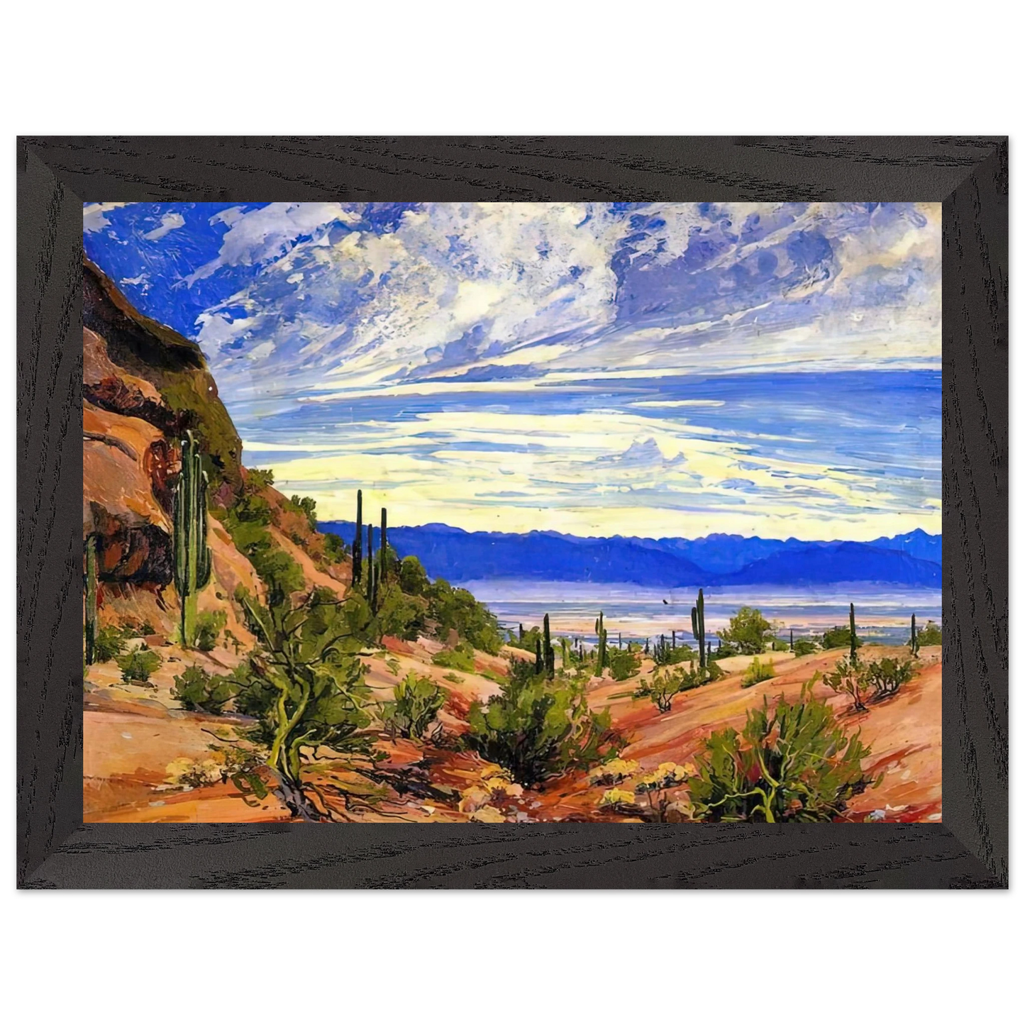 Maynard Dixon - WASHOE WICKIUP 1919 Wall art - 50x70 cm / 20x28 Inches - Premium Wooden Framed Poster With Fine Art Paper - White frame