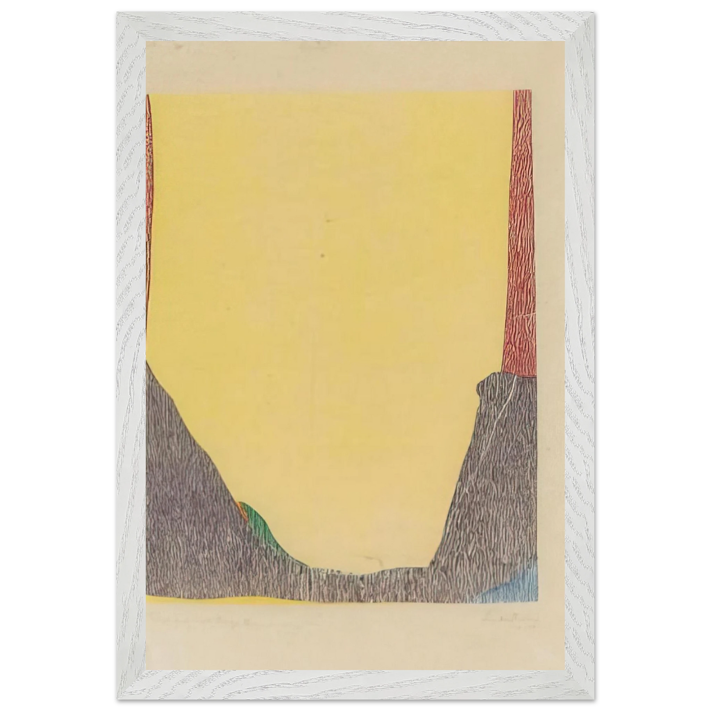 Helen Frankenthaler - East and Beyond - 1973 Wall art - 20x25 cm / 8x10 inches - Premium Wooden Framed Poster With Fine Art Paper - Black frame