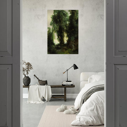 The Bathing Hole - Thomas Moran Brushed Aluminum Print - 70x100 cm / 28x40 inches | Thomas Moran Aluminum Print | Thomas Moran Prints