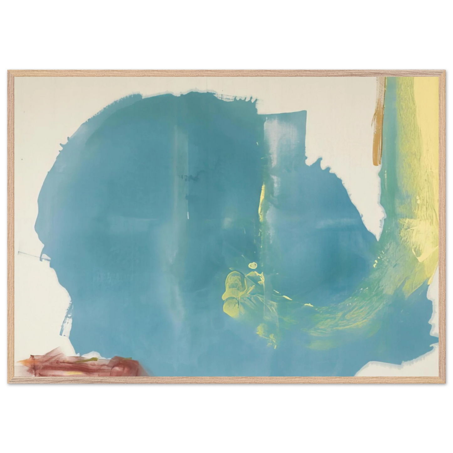 Helen Frankenthaler - Where Necessary - 1977 Wall art - A1 (59.4 x 84.1  cm) - Premium Wooden Framed Poster With Fine Art Paper - Wood frame