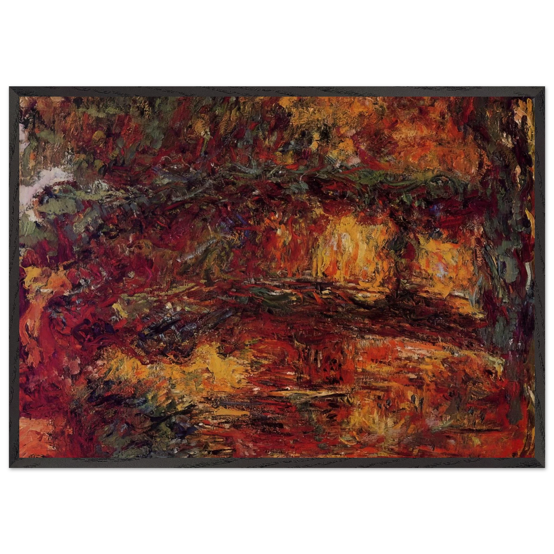 The Japanese Bridge at Giverny - claude monet Framed Art Print – Black Wooden Frame - Default Title - -Framed Art Print