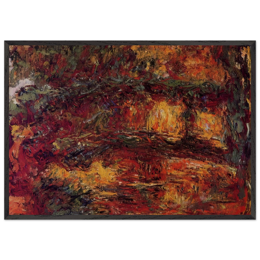 The Japanese Bridge at Giverny - claude monet Framed Art Print – Black Wooden Frame - Default Title - -Framed Art Print