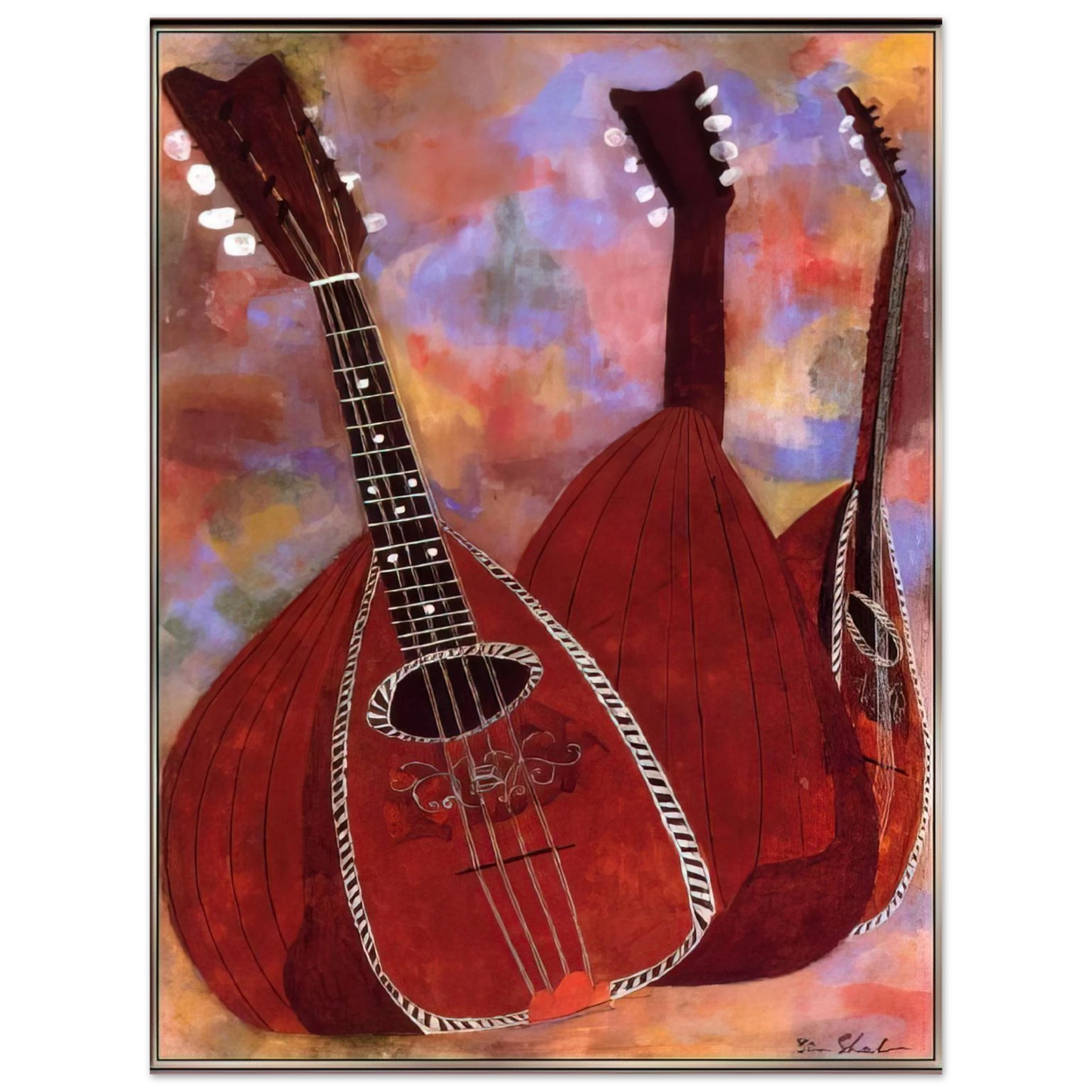 Ben Shahn - THREE LUTES Fine Art Poster - Default Title