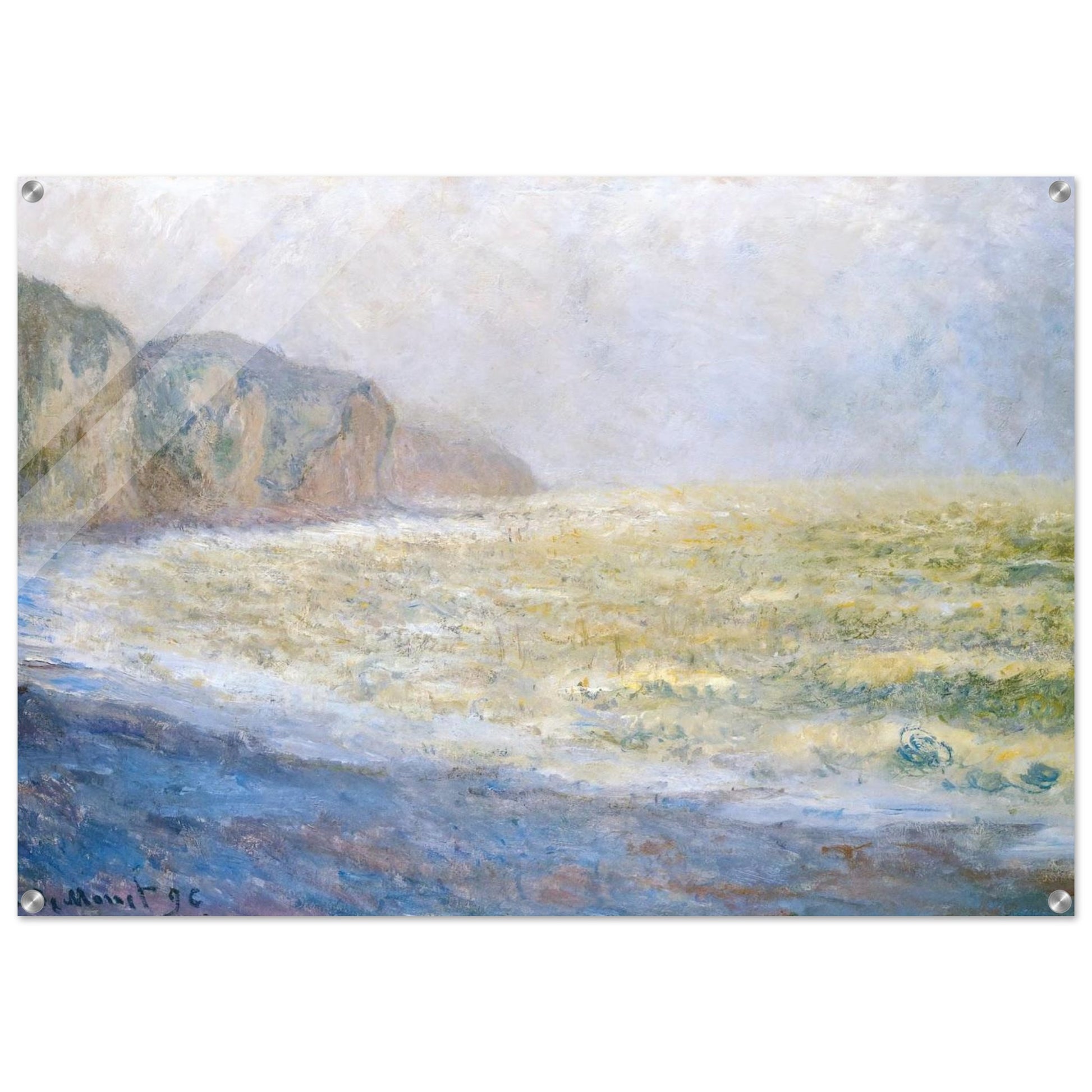 Cliff at Pourville - claude monet Acrylic Print - 70x100 cm / 28x40″ inches