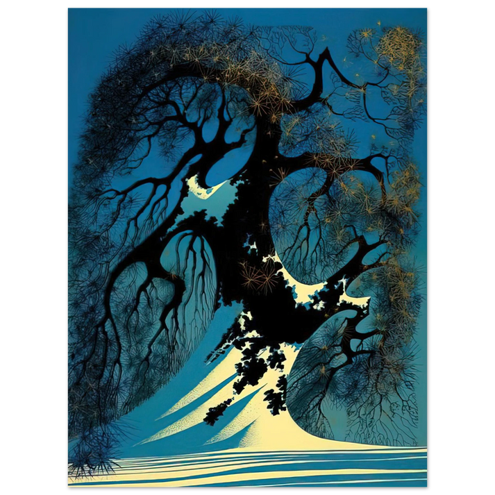Eyvind Earle - Winter Bonsai  75x100 cm / 30x40inches Fine Art Poster
