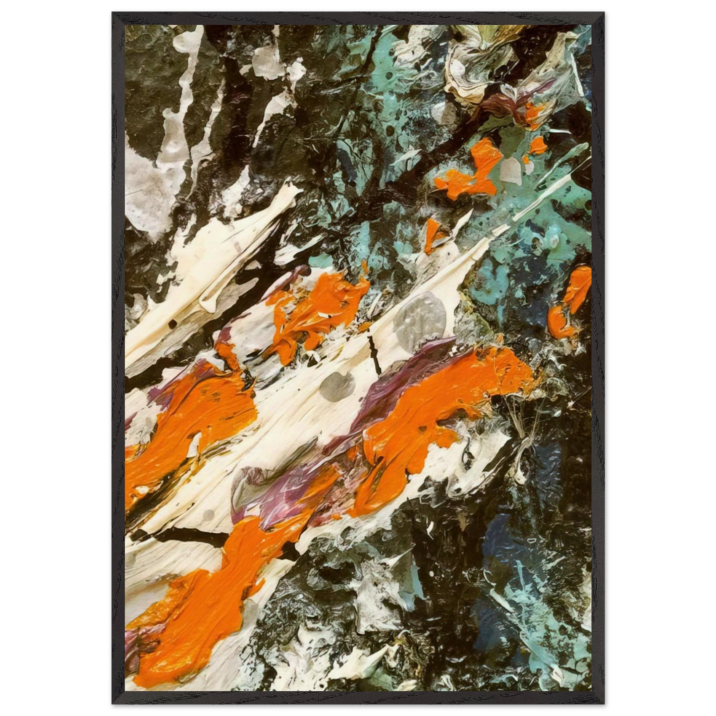 FULL FATHOM FIVE - Jackson Pollock Framed Art Print – Black Wooden Frame - Default Title - -Framed Art Print